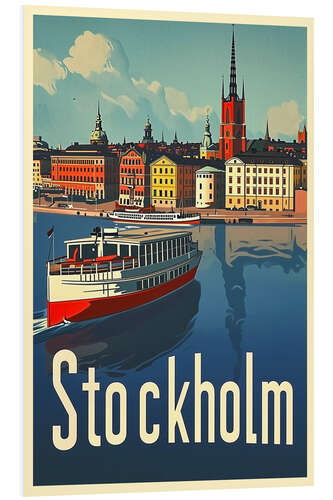 Stampa su PVC Stockholm Travel Art