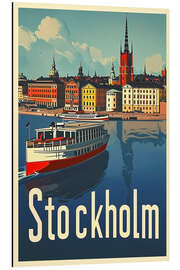 Magnettafel Stockholm Reiseplakat