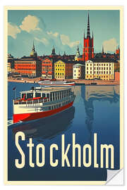 Wall sticker Stockholm Travel Art