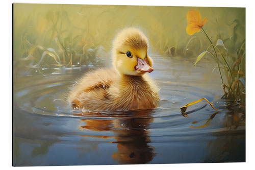 Aluminium print Cute duckling