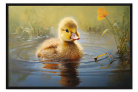 Gerahmter Kunstdruck Niedliches Entlein