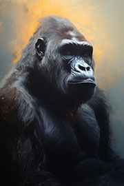 Magnettafel Porträt eines Gorillas