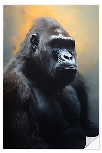 Selvklebende plakat Portrait of a gorilla