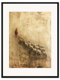 Gerahmter Kunstdruck Unser Erlöser als Anführer der Herde