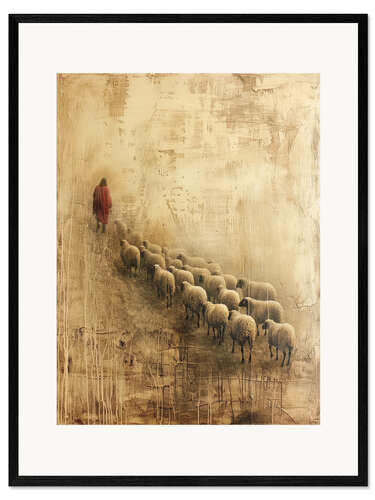 Framed art print Our Savior leading the flock