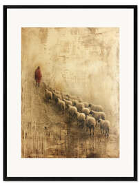 Framed art print Our Savior leading the flock