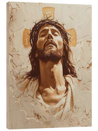 Wood print The Crucifixion of Jesus