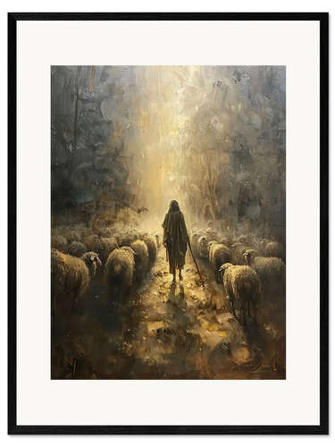 Impressão artística com moldura The Good Shepherd of Our Souls