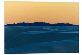 Foam board print Desert landscape at dusk, Soccoro, New Mexico