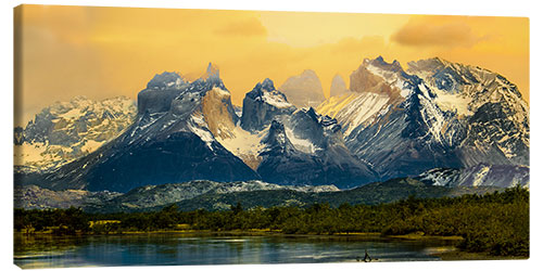 Canvas print Scenic mountain landscape, Patagonia, Chile