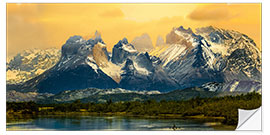 Vinilo para la pared Scenic mountain landscape, Patagonia, Chile