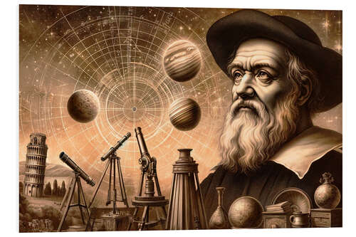 Cuadro de PVC Stars and Science: Galileo Galilei's Universal Explorations