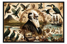 Gerahmter Kunstdruck Eine Hommage an Charles Darwins Erbe