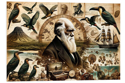 Foam board print A Tribute to Charles Darwin's Legacy