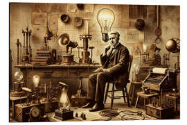 Aluminium print Thomas Edison's Glowing Vision of the Future