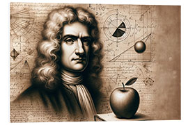 Bilde på skumplate Isaac Newton and his apple