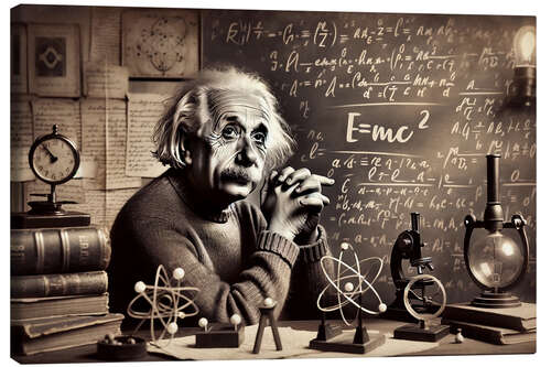 Canvastavla E=mc²: Albert Einstein's theory of relativity