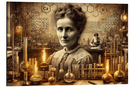 Aluminium print Marie Curie's Luminous Discoveries