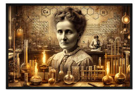 Gerahmter Kunstdruck Marie Curies leuchtende Entdeckungen