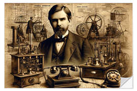 Selvklebende plakat Alexander Graham Bell's technological masterpieces