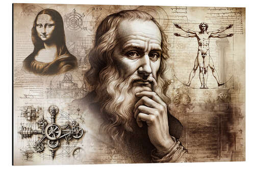 Aluminium print The Wisdom of the Renaissance: Leonardo da Vinci