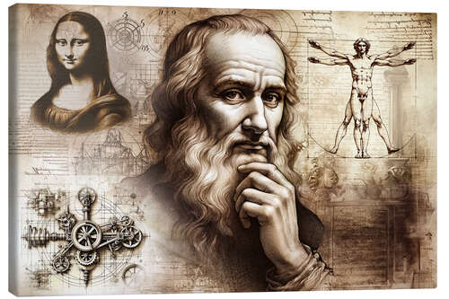 Canvas-taulu The Wisdom of the Renaissance: Leonardo da Vinci