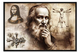Gerahmter Kunstdruck Die Weisheit der Renaissance: Leonardo da Vincis