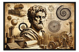 Gerahmter Kunstdruck Das Erbe der Antike: Archimedes und seine zeitlosen Erfindungen