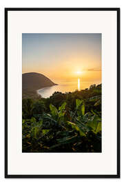 Gerahmter Kunstdruck Plage de Grande Anse, Guadeloupe, Karibik
