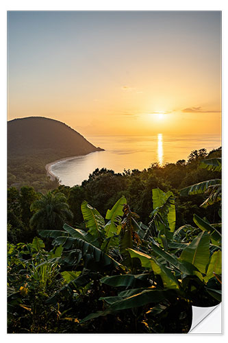 Vinilo para la pared Plage de Grande Anse, Guadeloupe, Caribbean