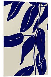 Foam board print Blue Leafs