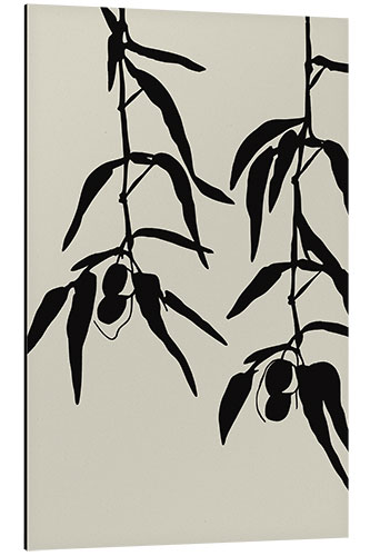 Aluminium print Olive Twigs