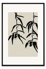 Gerahmter Kunstdruck Olivenzweige