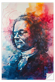 Selvklæbende plakat Johann Sebastian Bach