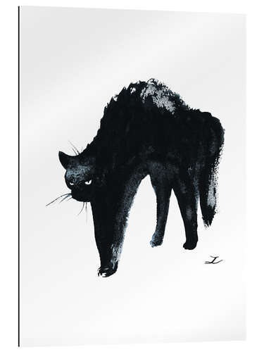 Gallery print Hissing Black Cat