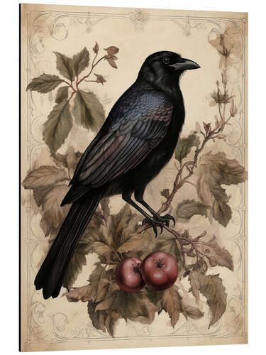 Aluminium print Gothic raven