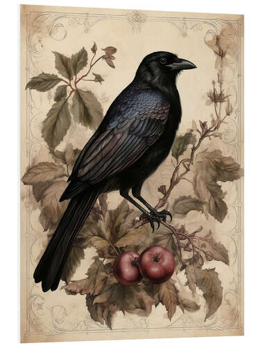 Foam board print Gothic raven