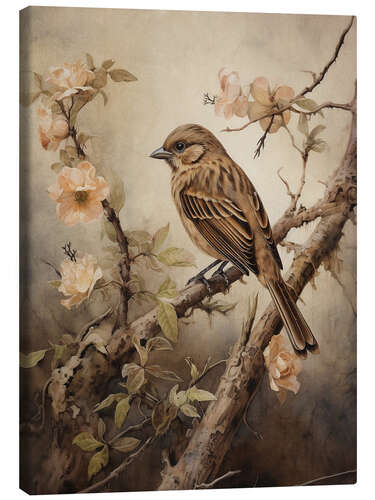 Canvas print Vintage Sparrow