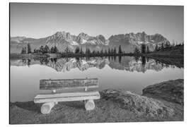 Aluminium print Favorite spot on Astbergsee with a view of the Wilder Kaiser