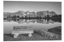 PVC-tavla Favorite spot on Astbergsee with a view of the Wilder Kaiser