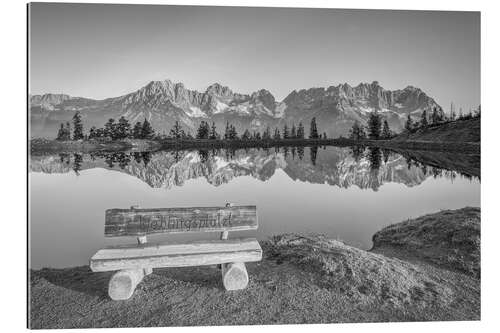 Galleritryck Favorite spot on Astbergsee with a view of the Wilder Kaiser