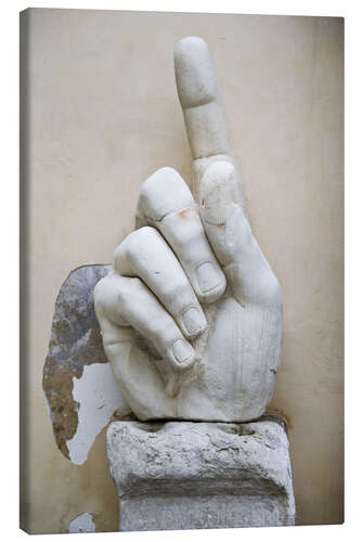 Lerretsbilde Hand of the Colossal statue of Constantine, Capitoline Museums, Rome