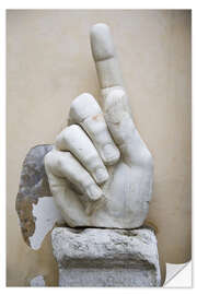 Naklejka na ścianę Hand of the Colossal statue of Constantine, Capitoline Museums, Rome