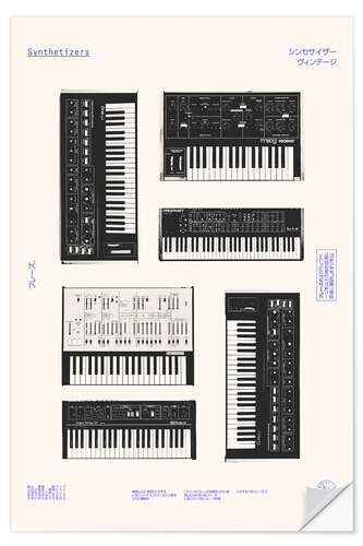 Autocolante decorativo Synthetizers - Japanese Collection