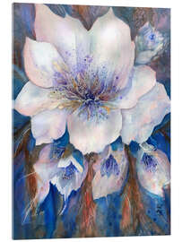 Quadro em acrílico White Christmas rose blossom