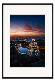 Gerahmter Kunstdruck Blaue Stunde am Völkerschlachtdenkmal Leipzig II