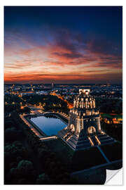 Selvklebende plakat Blue Hour Monument to the Battle of the Nations Leipzig II