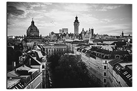 Aluminium print Leipzig City Panorama III