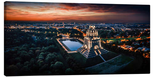 Canvas print Blue Hour Monument to the Battle of the Nations Leipzig I