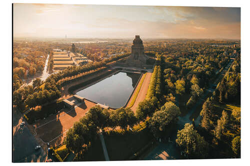 Aluminiumsbilde Sunrise at the Battle of the Nations Monument